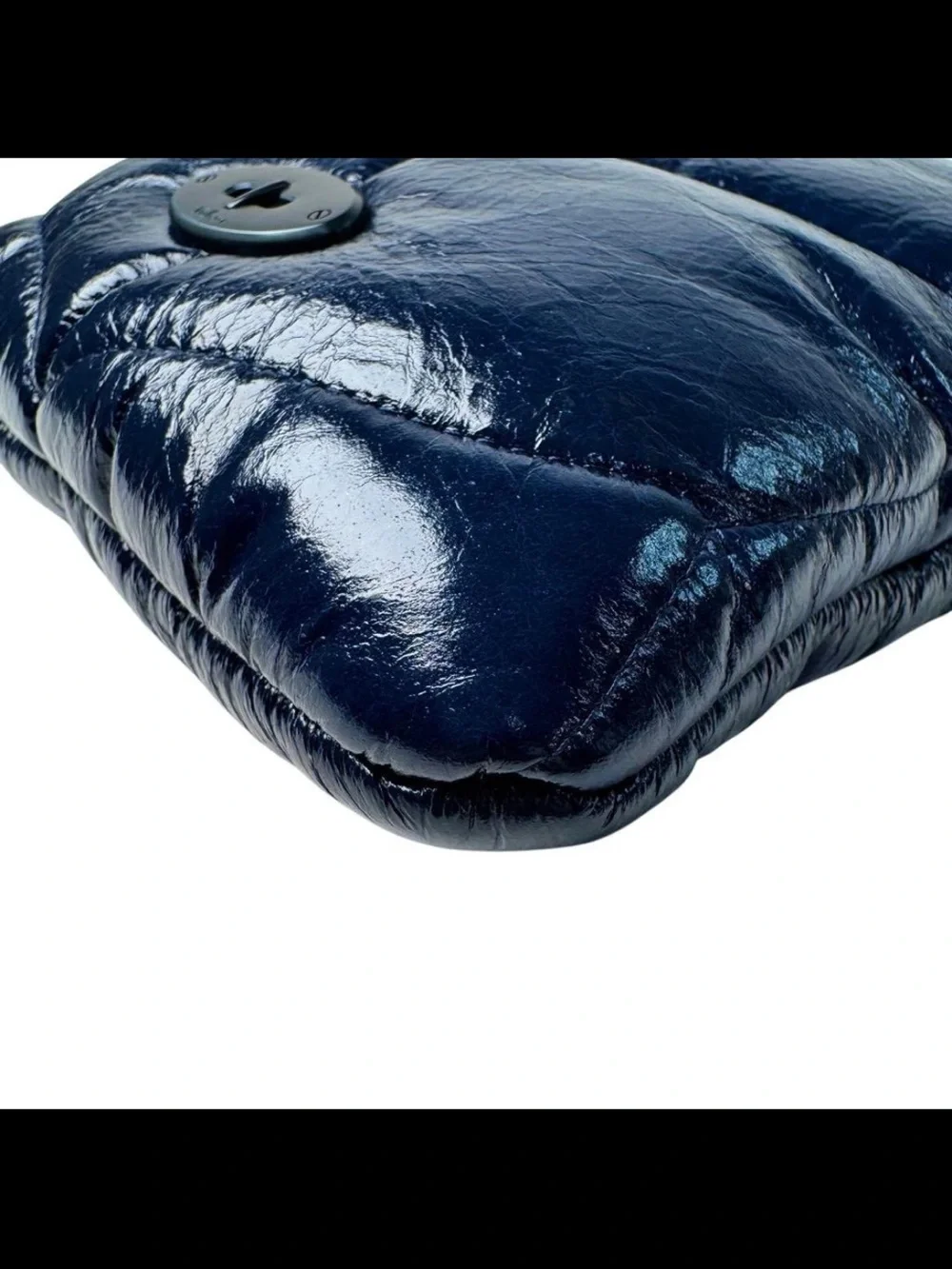 Mulberry Patent Quilted Crossbody in Navy